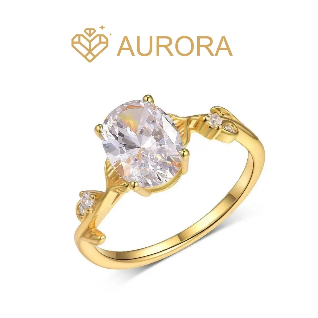 【#206 Belle Oval】2 Carat Oval Fine Moissanite Ring, Elegant Unique Engagement Ring, Anniversary Gift Jewelry, Fine Moissanite Rings