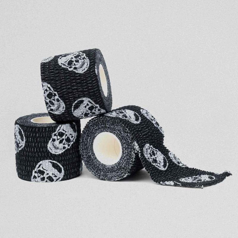 Gymreapers Skull Tape - Black - Premium Quality Adhesive Tape for Hand Protection during Weight Lifting, Rock Climbing, and WODs