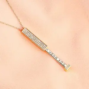 "I Love You" Necklace, 3D Engraved Necklace with Secret Message, Gift for Women, Girlfriend, or Mother, Perfect for Anniversary, Christmas, Valentine’s Day, Birthday, Mother’s Day, Holiday Gift