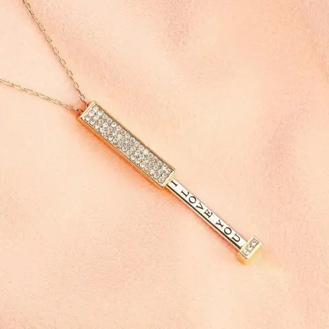 "I Love You" Necklace, 3D Engraved Necklace with Secret Message, Gift for Women, Girlfriend, or Mother, Perfect for Anniversary, Christmas, Valentine’s Day, Birthday, Mother’s Day, Holiday Gift
