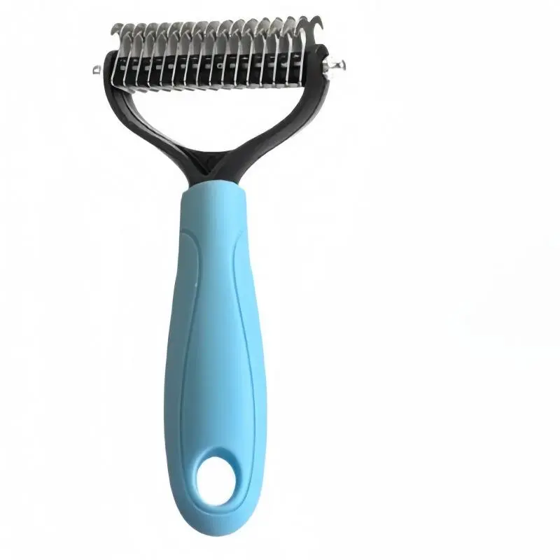 Summervibers Pain-Free Dematting Undercoat Rake for Dogs & Cats, Double-Sided De-Matting Shedding Tool, Effective Tangle Remover to Reduce Loose Hair & Mats, De-Matting Shedding Tools
