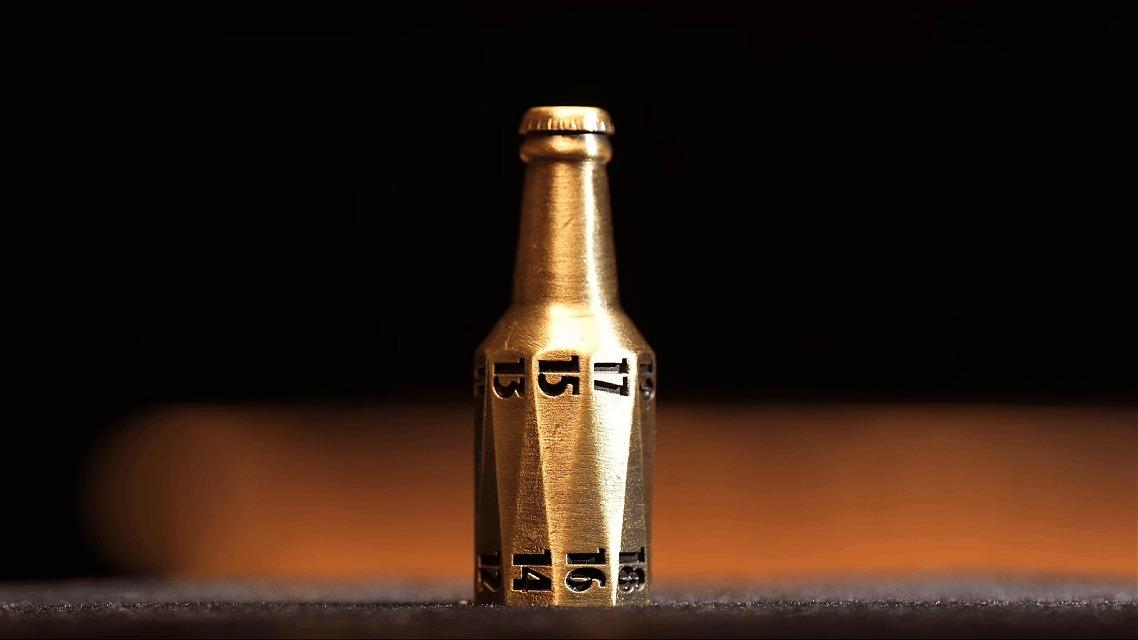 Metal  Bottle Dice Set - Novelty-Design DND RPG Accessory for Tabletop Games, Gamer Gifts, Dice Collectors