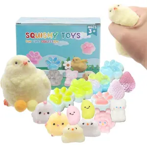 16Pack Taba Squishies with Toy Box & Cute Stickers, Kawaii Squishy Stress Relief Toys Party Favors for Kids 4-8 8-12, Squishy Sensory Fidget Toys for Kids Birthday Gifts for Girls&Boys Ideas