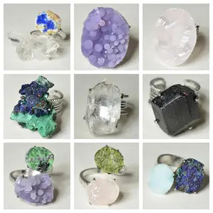 [No.334-342 Tray #12]Unique handmade crystal ring