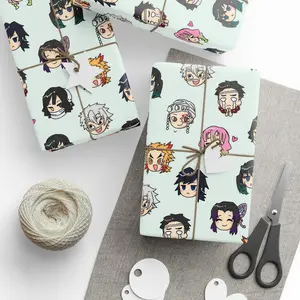 Demon Slayer Wrapping Paper Roll – Cute Christmas Gift Wrap for Holidays