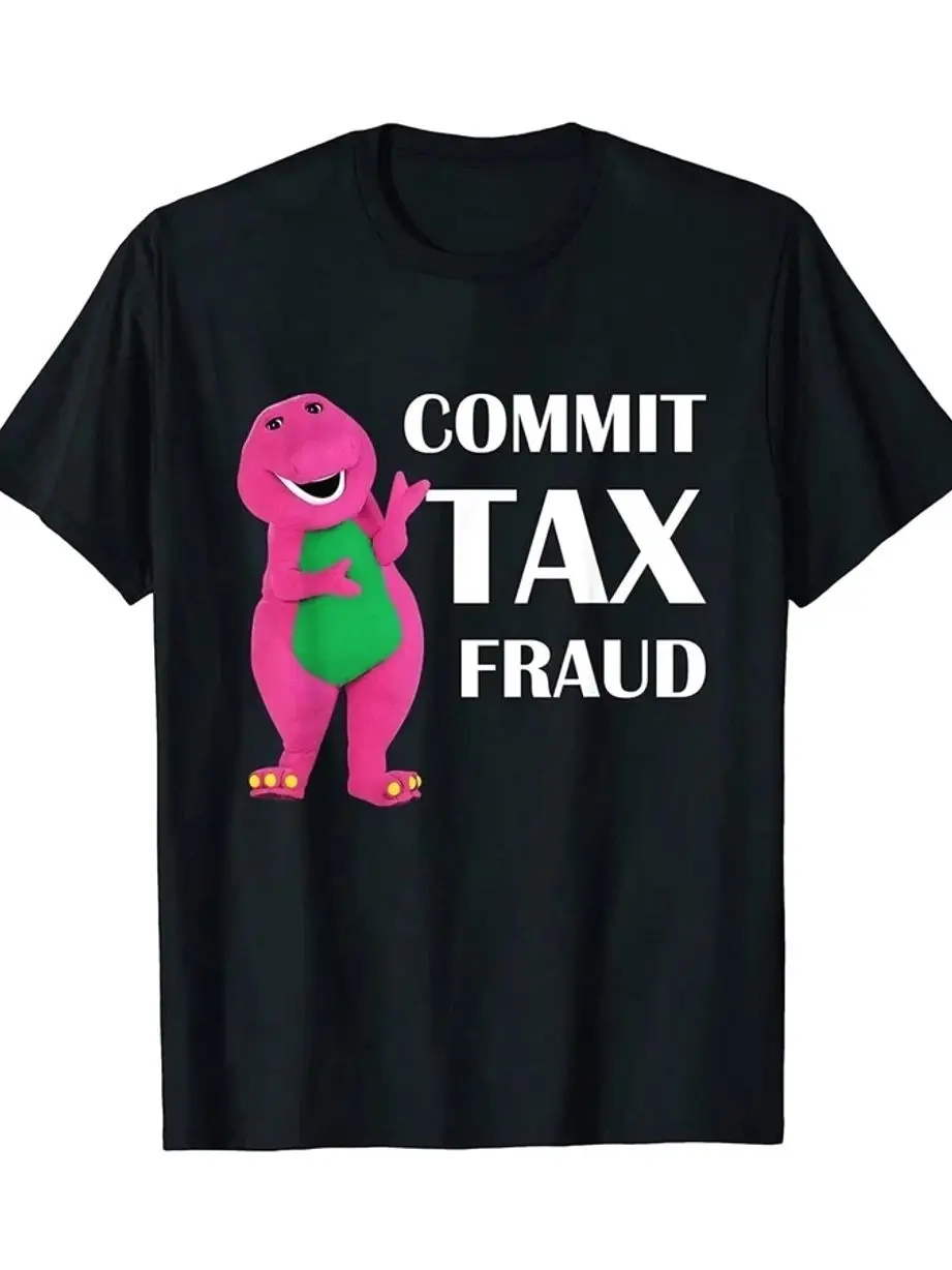 100% Cotton Men's Funny 'Commit Tax Fraud' Graphic Tee | Breathable & Stretchy 1