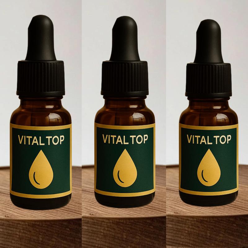 Vital Top Vitality Oil Boosting Formula for Men 10 ml Nourishing Jojoba Ginseng Body Care Blend Herbal Cosmetic Confidence Boosting Revitalizing