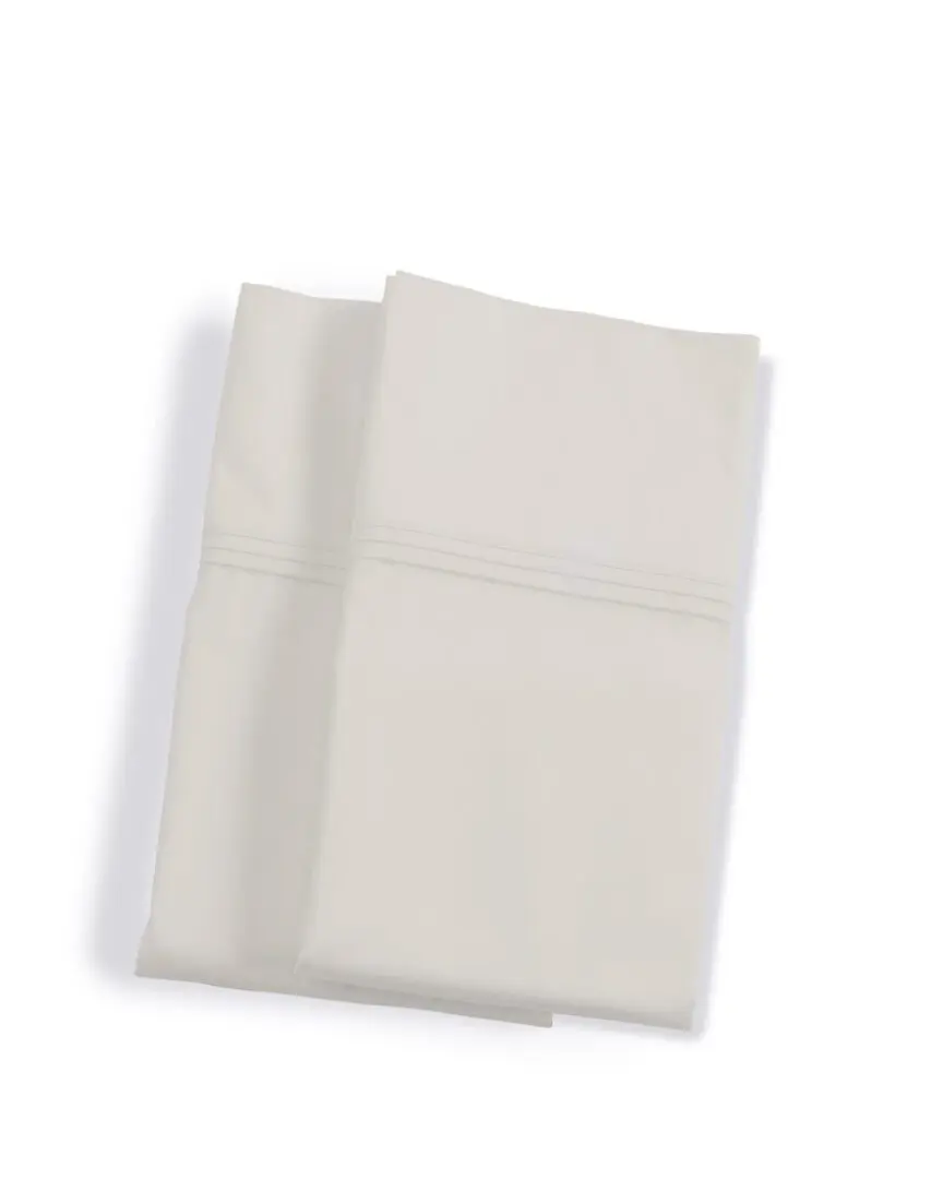 Effortless Bedding Pillowcase Set Light Gray 100% Certified Giza Egyptian Cotton Extra-Long Staple (ELS) 500 Thread Count Sateen Weave