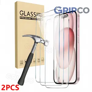 2-pack iPhone17 16 15 14 13 12 11 mobile phone protective film – crystal clear touch, circular polarized eye protection, ultra-clear tempered glass anti-protection design, dust-free and bubble-free, easy to install/holiday best gift/phone cover gift/preci