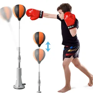 Punching Bag with Stand Punching Reflex Ball Set Height Adjustable Speed Bag for Training, Boxing Equipment, Stress Relief & Fitness