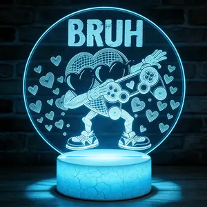 3D Illusion Lamp with Remote & Smart Touch, Colors Dimmable Bedroom Decorations, Kids Teens Birthday Gift