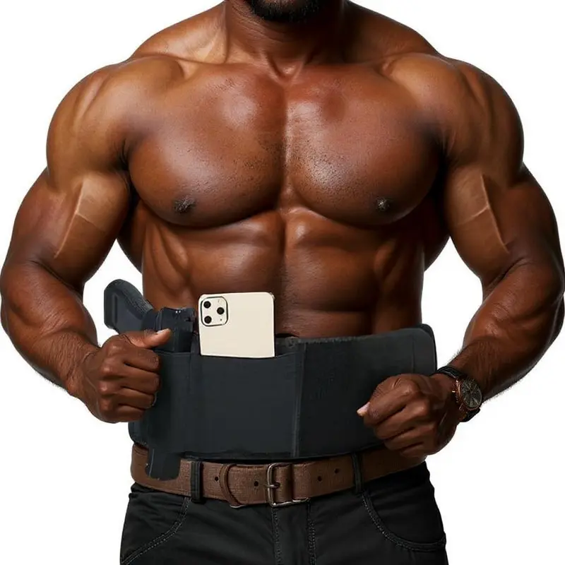 Adjustable Waistband Holster - Unisex, Quick Access Pull, Multi-Size, Universal Secure Carrying, Fits Small & Large Waists, Glock 43/19, P365, Shield, Discreet Wear, Snug Fit