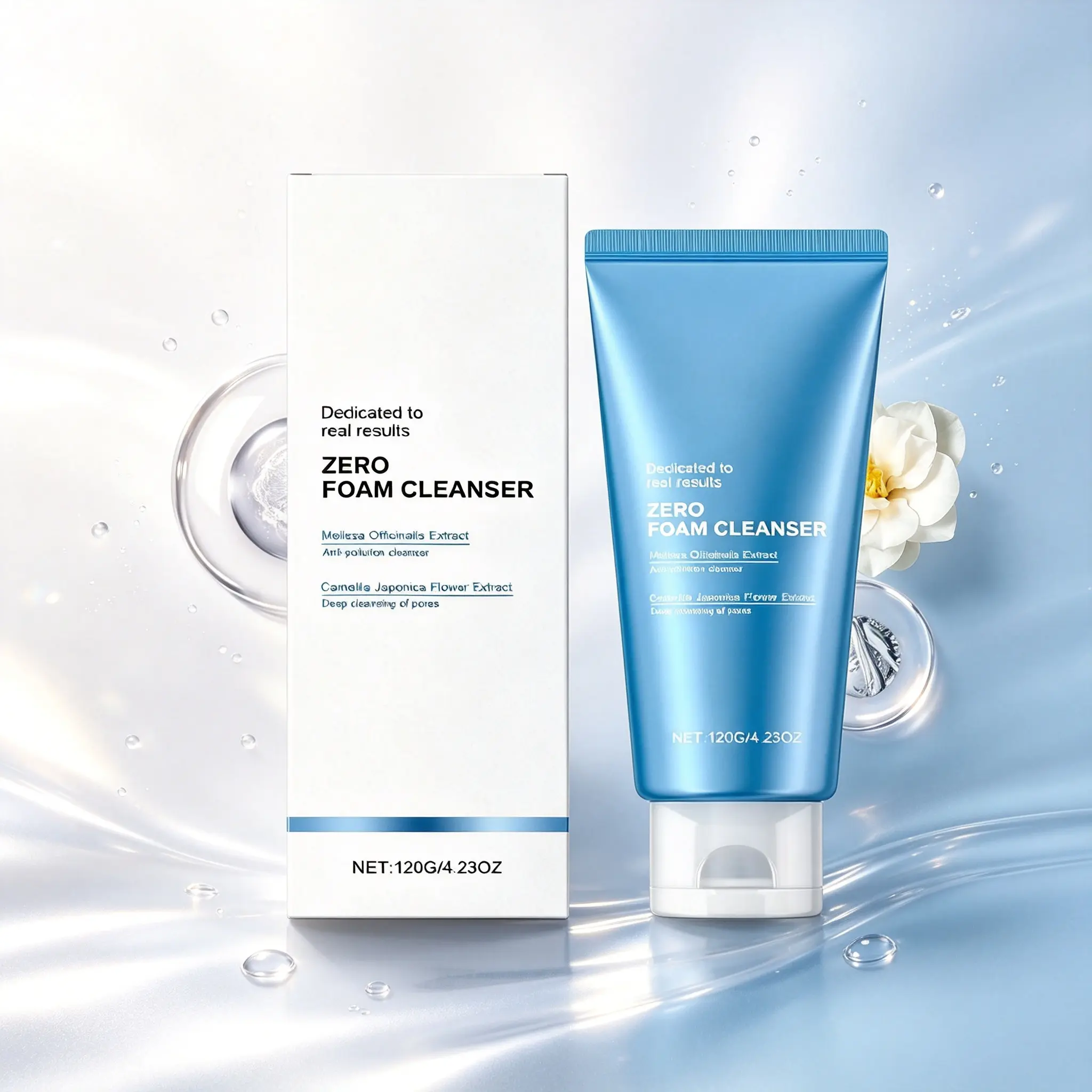 Deep Cleansing Foam Cleanser 120g – Plant Extract Face Wash for Clear Skin, Anti-Pollution Daily Skincare