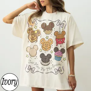 Youth and Adult Coquette Bow Snack Era Shirt, Just Here For The Snacks Graphic Tee, Cute Food Lover Aesthetic Outfit, Girls Trip Vacation Matching Shirt, Around the World Snack Tour Tee, Comfort Colors Style