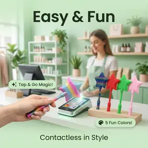 3D Printed Portable Star Magic Wand Contactless Payment Tool - A Creative Tap-and-Go Accessory for Cafés, Shops, and Daily Use