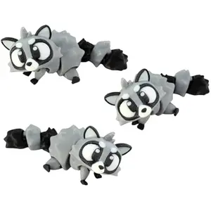 3D Printed Articulated Raccoon Fidget Toy 3 Pack – Flexible Cute Animal Desk Decor, Adult Stress Relief Fidget Collectible – 3D Printed in USA