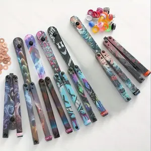 1pc Butterfly Stabbing Plastic Training Knife, Safe Non-Bladed Squid Role Play Costume Prop, Foldable Safety Knife for Cosplay