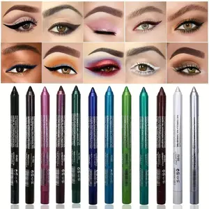 12 Color Eyeliner Pencils Set –Waterproof, Matte & Glitter Pencil Set for Eyes, Lips, Long-Lasting Lipliner Makeup Cosmetic