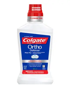 Colgate Ortho Defense Phos Flur Anti Cavity Fluoride Rinse Mint 16.9 Ounce for Oral Health - Mouthwash