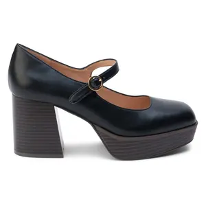 COCONUTS by Matisse Womens Matilda Square Toe Mary Jane Platform Pumps Dress Casual Casual High Heel 3" & Up - Black