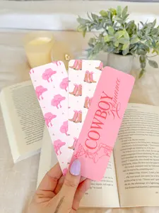 Cowboy Romance Bookmark Set | Western Romance Bookmark | Pink Cowgirl Bookmark | Bookish Bookmark Set | Romance Reader Gift