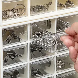 Multi-Layer DIY Bead Jewelry Storage Display Box, Transparent Plastic Case, Practical and Convenient, Valentine's Day / Back-To-School Gift