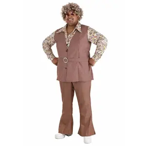 Plus Size 70's Vest Costume for Men