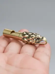 Handmade Pure Copper Eagle Head Whistle, Durable Keychain Pendant, Perfect Christmas Thanksgiving Mother's Day Gift for Outdoor Enthusiasts