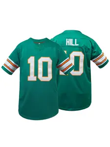 Fashion Green Dolphins Team Football Jersey Soft Skin Friendly Breathable Short Sleeve Pullover Stylish Daily Outfit Perfect For Athletic Training Competitions Casual Daily Wear Men Women All Season Apparel