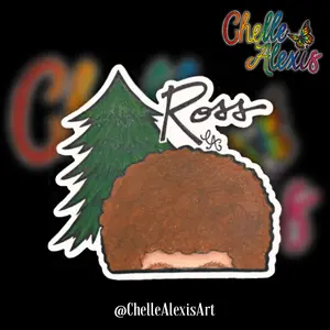 Bob Ross Inspired Artist Waterproof Vinyl Decal Sticker 3” Gift Decoration Durable Happy Trees