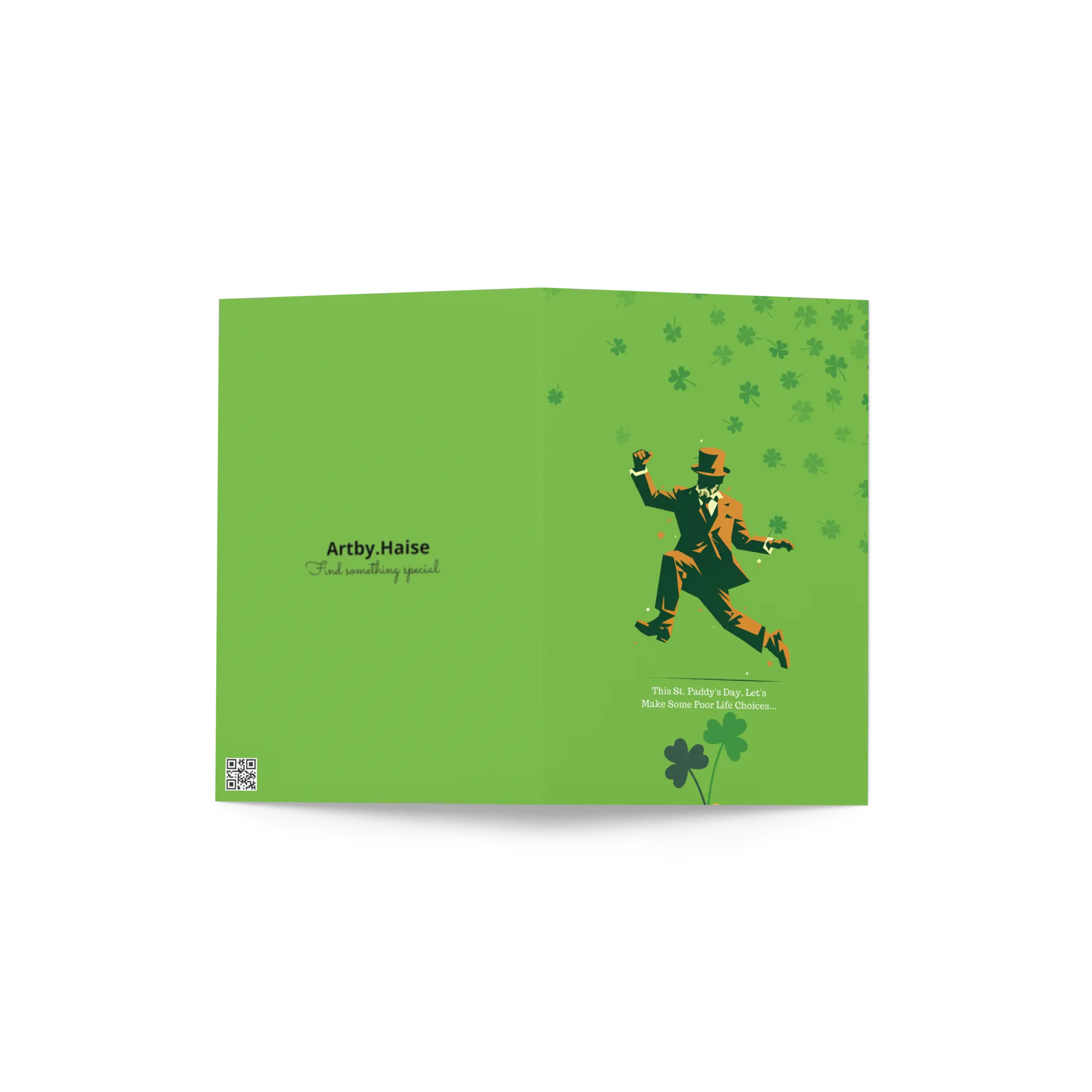 Dancing Leprechaun St. Patrick's Day Card – Vibrant 5x7 Celebration Cards by Artby.Haise