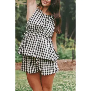 Rory Top - Black Gingham