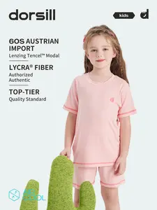 Girls' Lenzing Tencel Modal Short Sleeve Set Lounge Set
