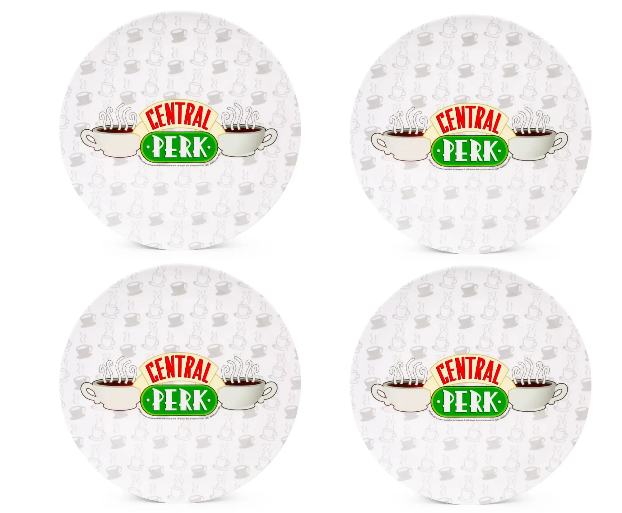 Friends Central Perk Logo 10-Inch Melamine Dinner Plates | Set of 4