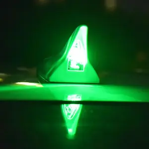 Car Shark Fin Antenna Upgrade Light with Multi-Function RGB8, Four Color LED Warning Light for Easy Installation, Versatile Signal Antenna Accessory