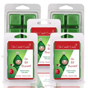 5 Pack - Go Elf Yourself - Heated Holiday Scented Wax Melt - 2 Ounces x 5 Packs = 10 Ounces