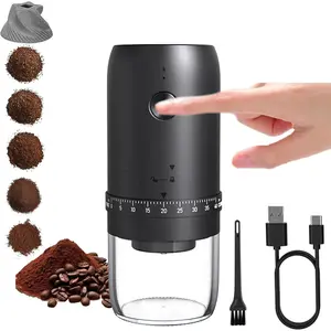 Portable Electric Rechargeable Burr Coffee Bean Grinder with 40 Adjustable Settings for Travel Camping Home & Office