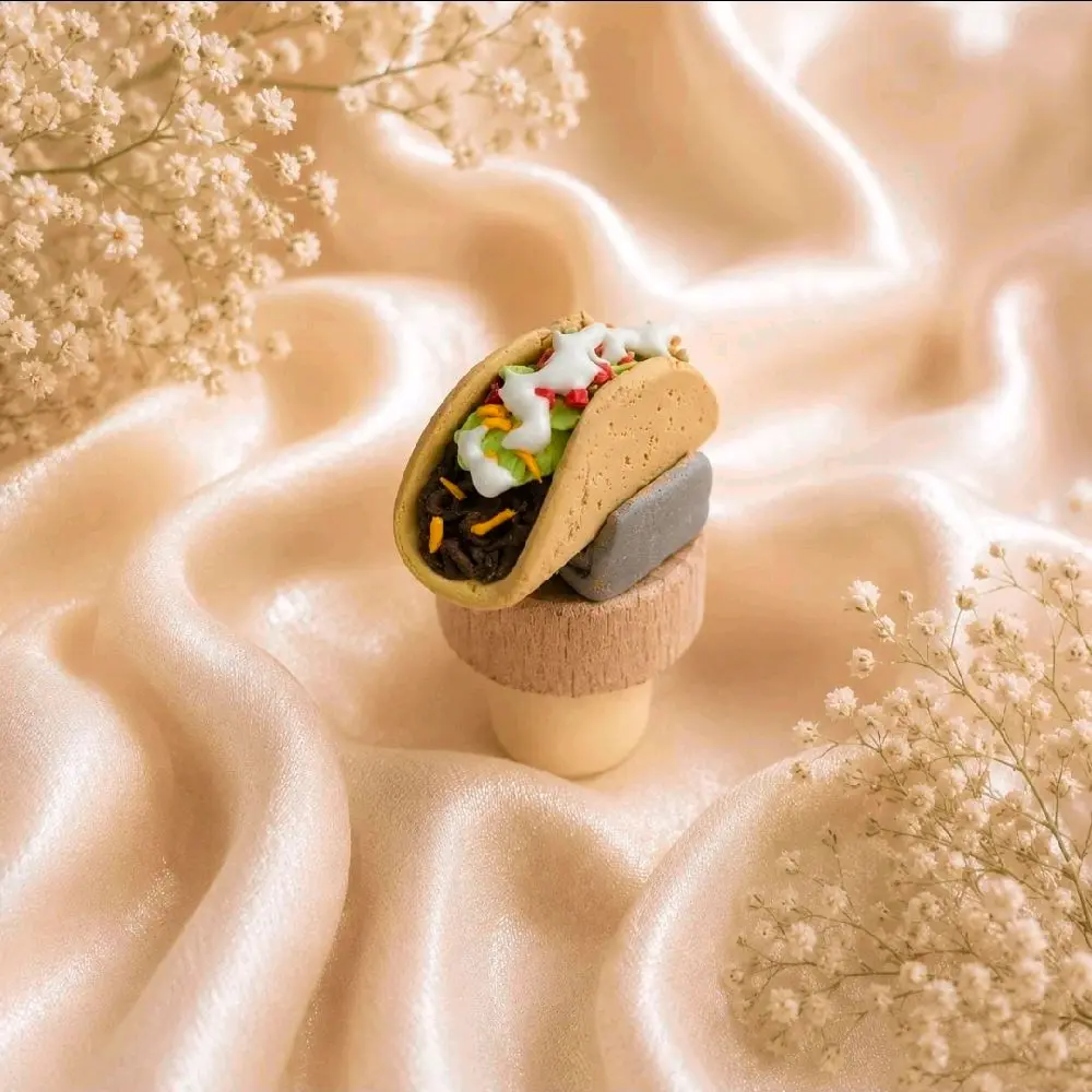 Handmade Small Taco Bottle or Wine Stopper