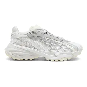 PUMA Mens Spirex Speed Lace Up Running Sneakers Shoes - Grey, Silver