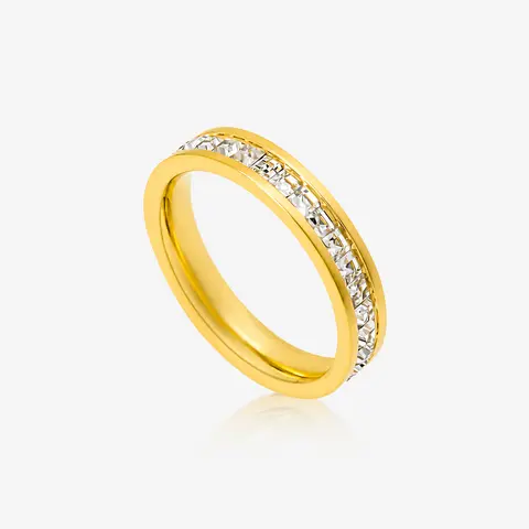 EVRY JEWELS Gold or Silver Plated Women's Hypoallergenic Duchess Ring