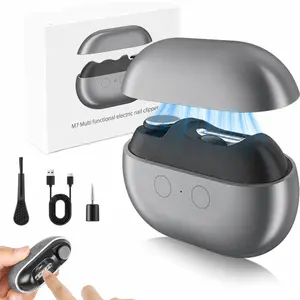 Advanced Electric Nail Clipper, Automatic Nail Trimmer   &   Polisher with LED Light, Magnetic Cover, Nail Clipping Storage, USB Rechargeable, Safe 2-Speed Modes for Seniors, Kids, and Adults, Gift for Parents, Manicure and Nail Care Tool