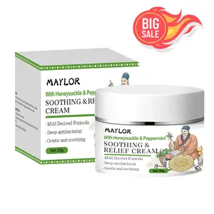 3 Packs MAYLOR Herbal Soothing Cream - Intensive Moisturizer with Honeysuckle, Mint & Traditional Herbal Complex - Calming Relief for Dry, Itchy & Irritated Skin - Non-Greasy Face & Body Cream -1.06oz