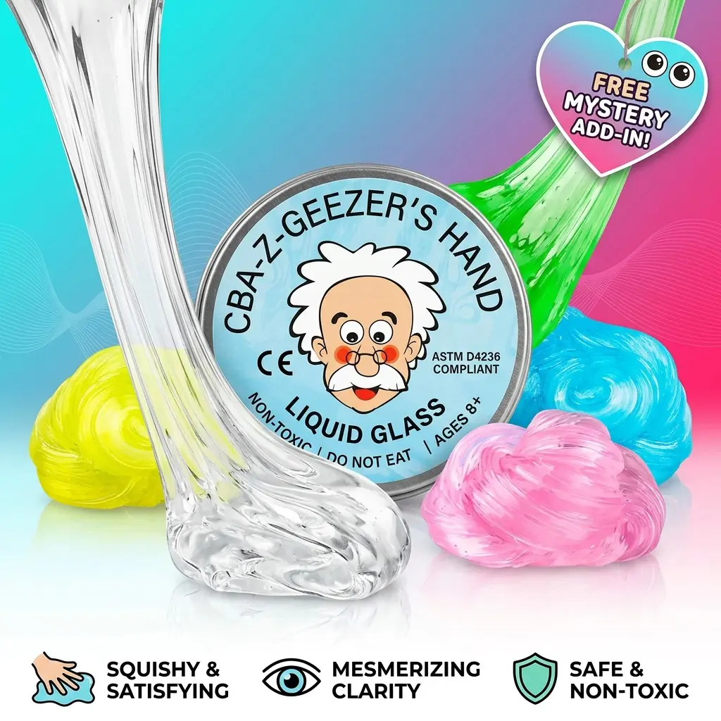 Transparent Liquid Glass Slime – Perfect Soft Squishy Sensory Squishies Toy for Kids, Students & Stress Relief at Home!