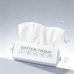 6 Packs Disposable Face Towels (50 Counts Each) - Ultra Soft Dry & Wet Cleansing Wipes, Hypoallergenic Non-Woven Facial Tissues for Sensitive Skin, Essential for Beach Vacation & Travel