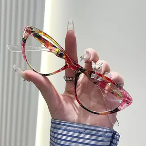 Women's Blue Light Blocking Reading Glasses, Floral Pattern Design, Lightweight High Definition Lenses, Multiple Color Options for Computer Use, Reading Eyeglasses