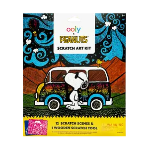 OOLY x Peanuts Scratch Art Kit - 12 Cards