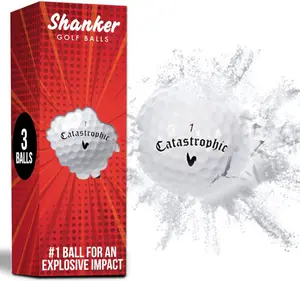 Shanker Golf Exploding Balls - Prank Balls That Explode on Impact - Funny Joke for Golfers (Sleeve of 3, Novelty)