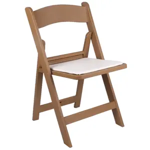 BTEXPERT Resin Folding Chair Vinyl Padded Seat Indoor Outdoor Set for Home Event Party Picnic Kitchen Dining Church School Weddings- Natural 1 PC