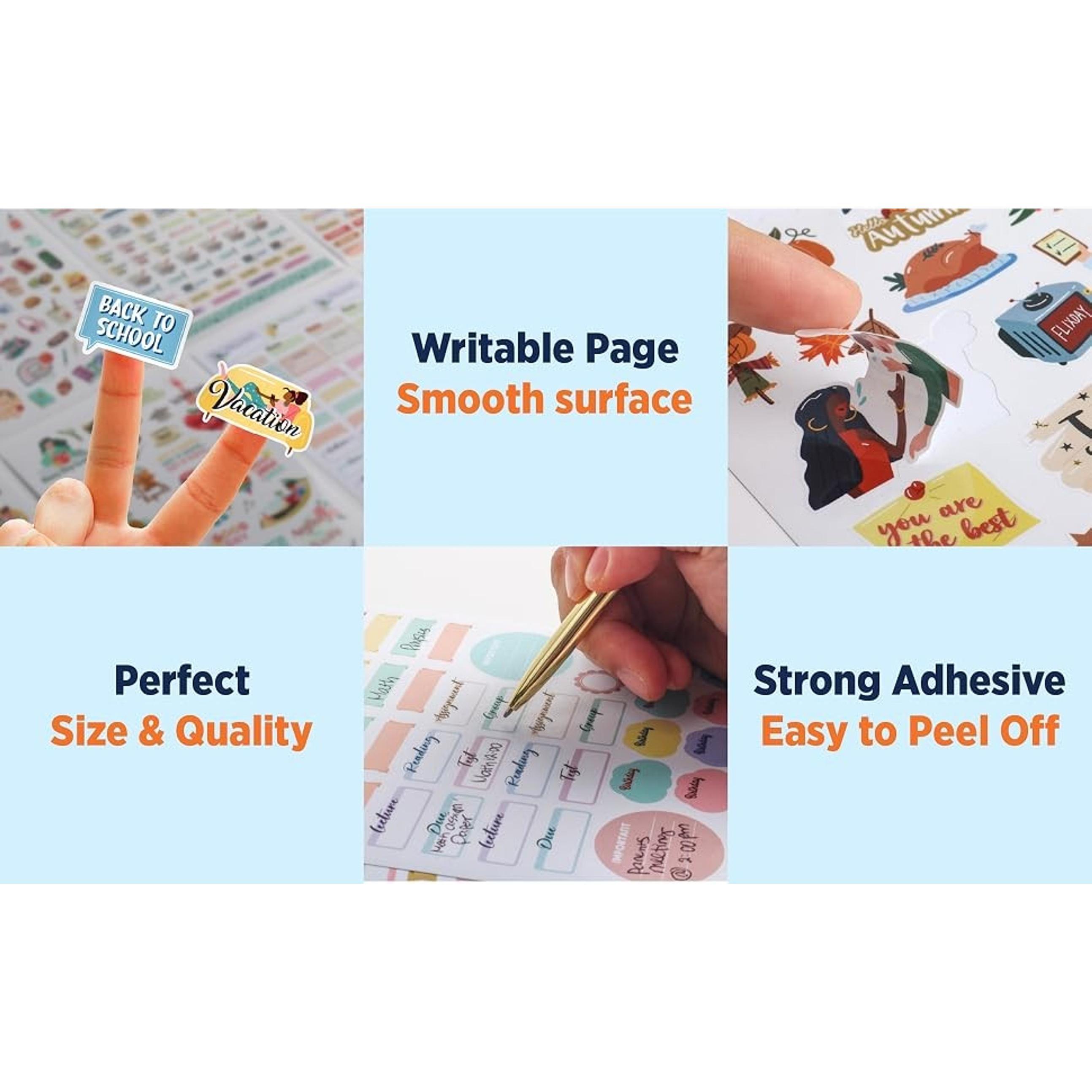 Teacher Planner Stickers Back to School Themed Planning Sticker Accessories for Student, Educators, homeschoolers, Women, Cute Happy Planner Productivity