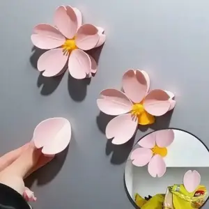 Magnetic Cherry Blossom Refrigerator Sealing ClipPetal Seal Clips, Creative High-End Desian, StyleBeautiful Decor Kitchen Fridge Magnet Flower, Flower Magnets